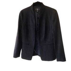 J. Crew Going-out Blazer in Stretch Twill Black Open Front Size 4 H2743 Acadamia